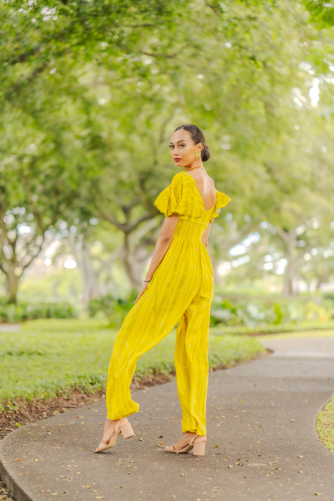 Kiliʻohu Jumpsuit in Yellow ʻOhekaulana