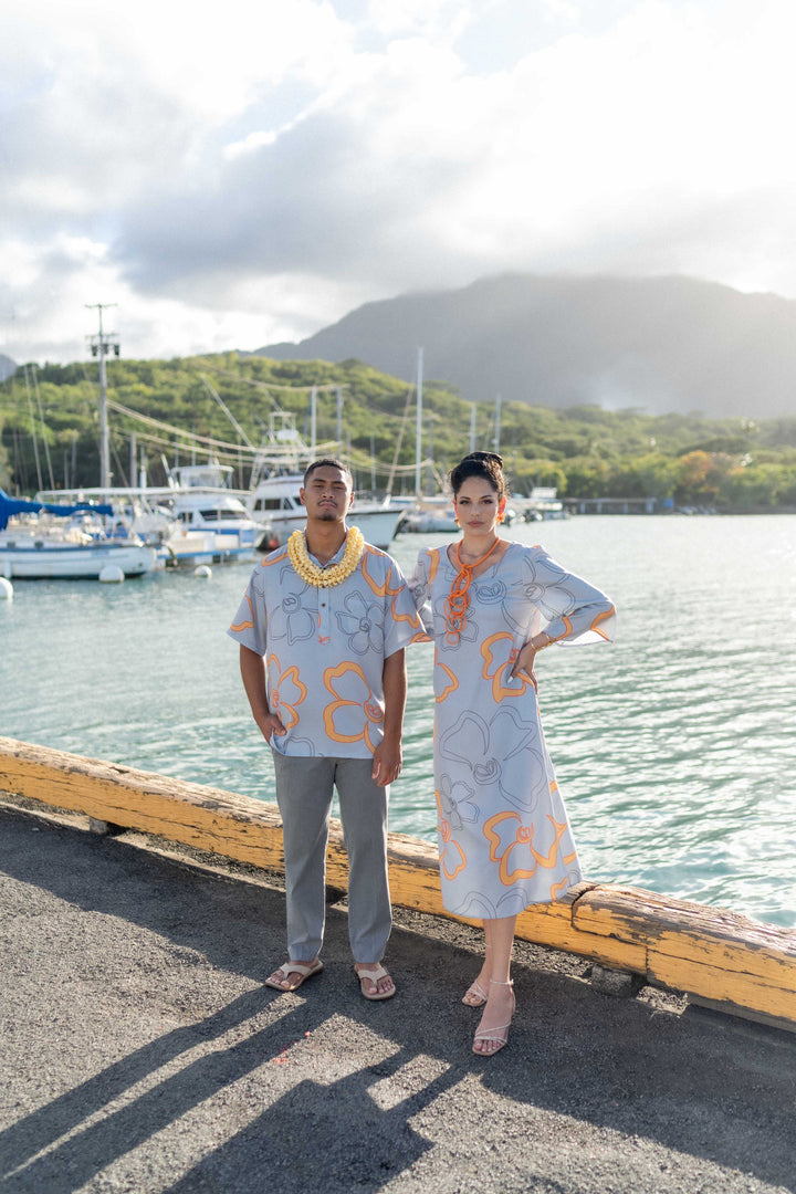 Ulumau Dress in Kenikenialoha Hinahina