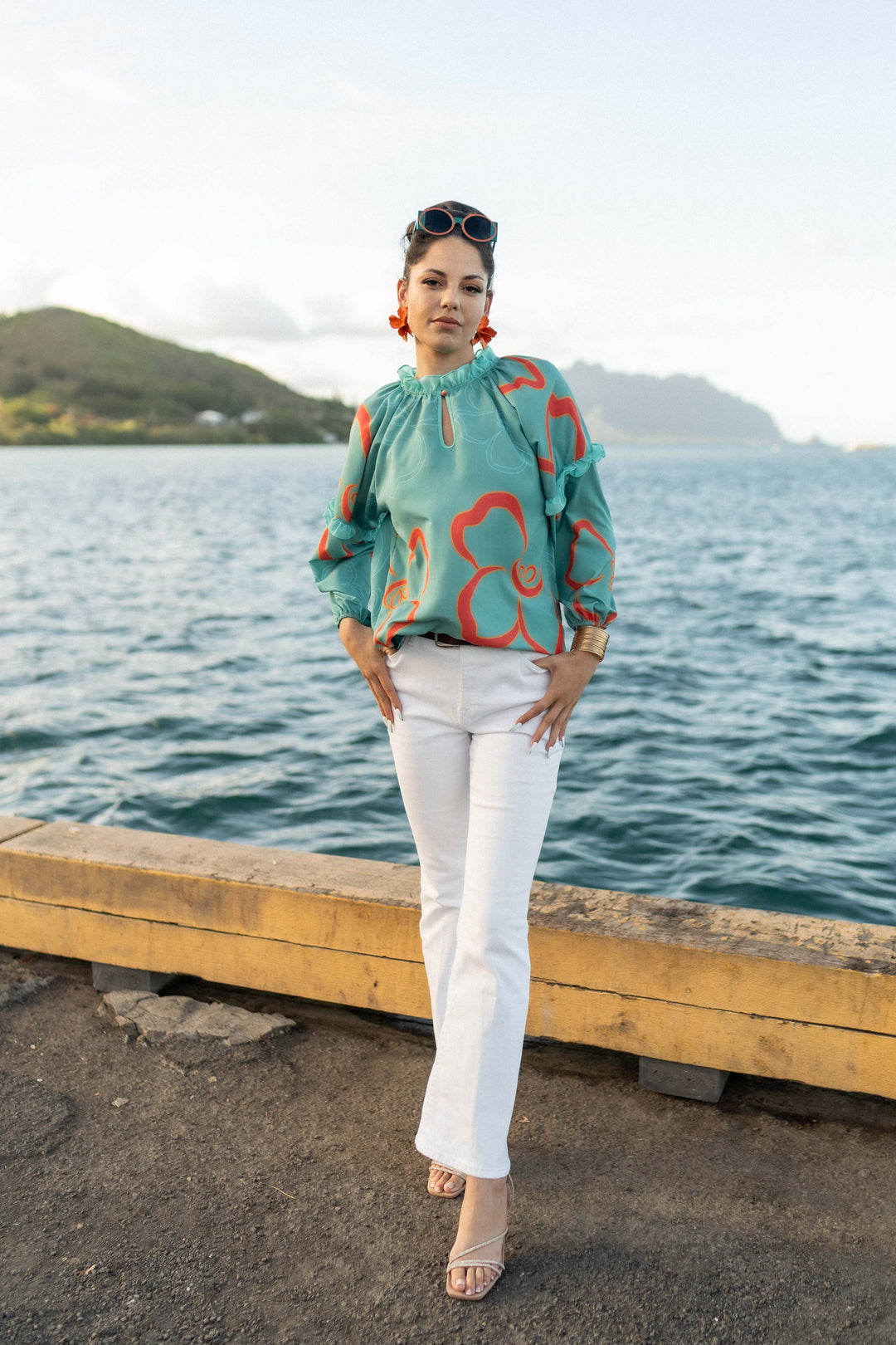 Ulumano Blouse in Kenikenialoha Aqua