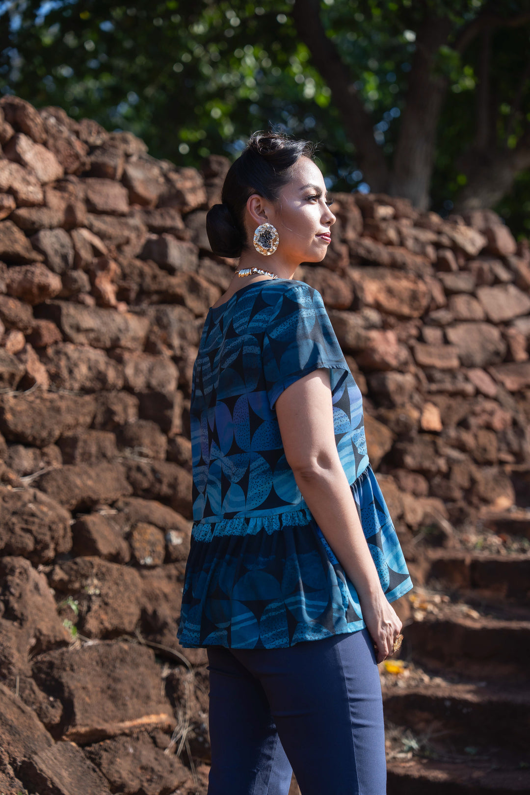ʻŌpua Blouse in Kōnane