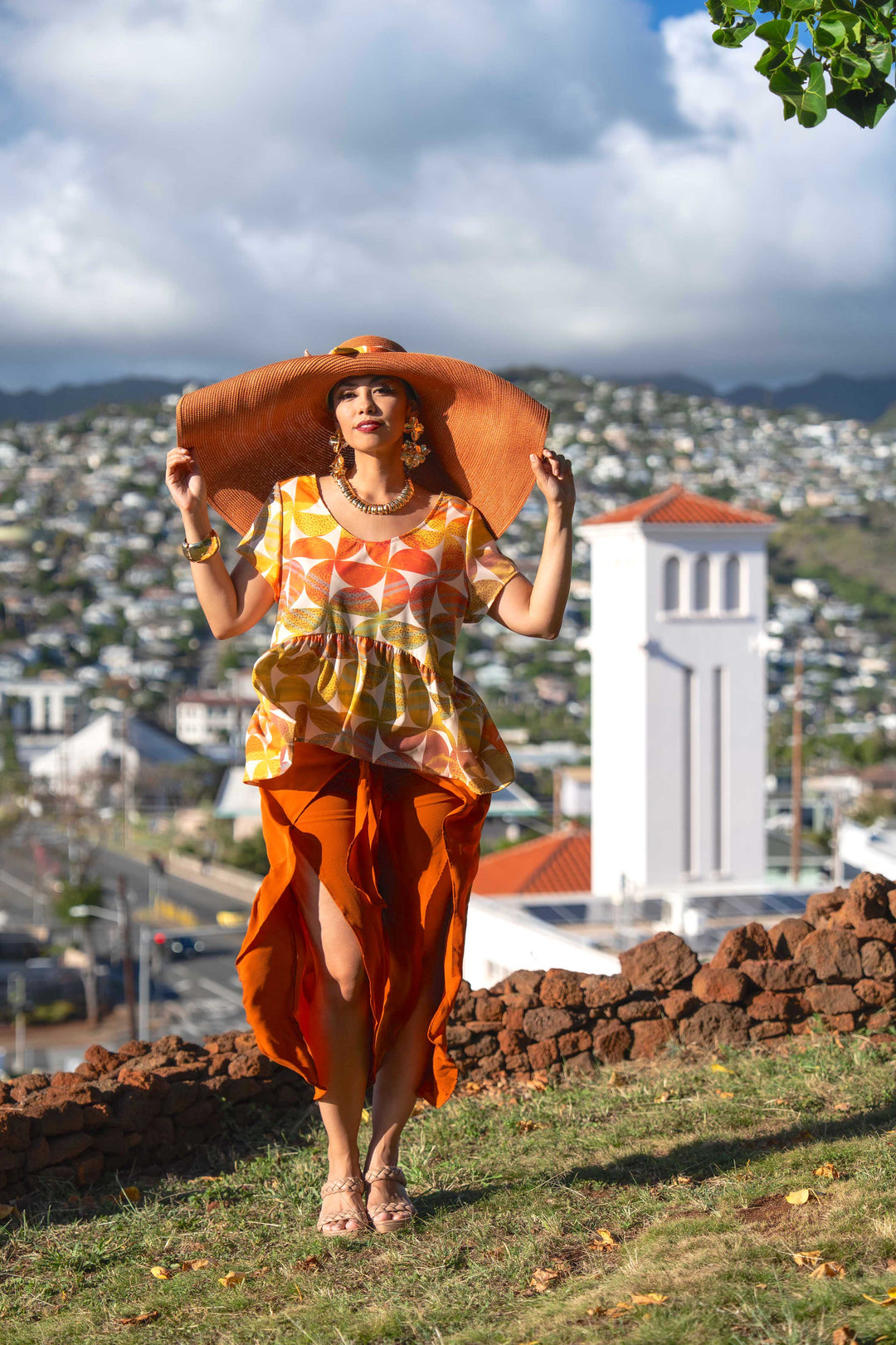 ʻŌpua Blouse in Alaula