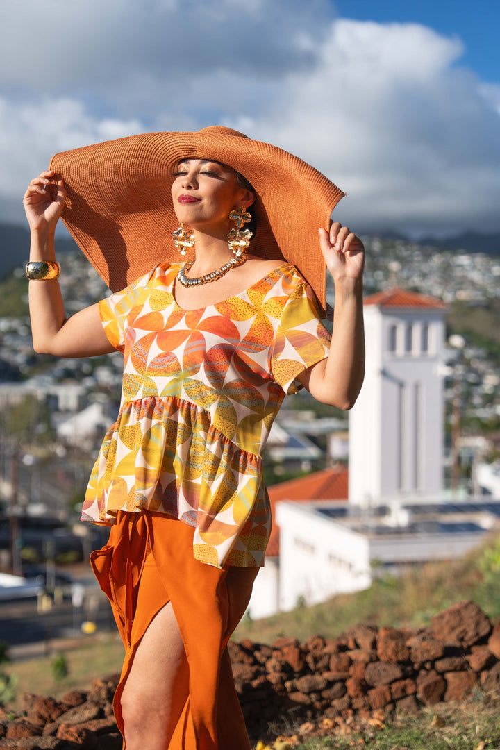 ʻŌpua Blouse in Alaula