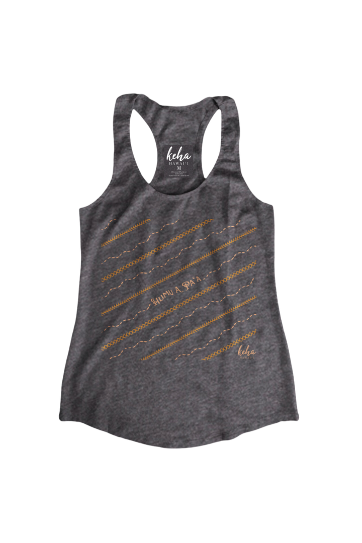 Charcoal Humu A Paʻa Wahine Racerback Tank