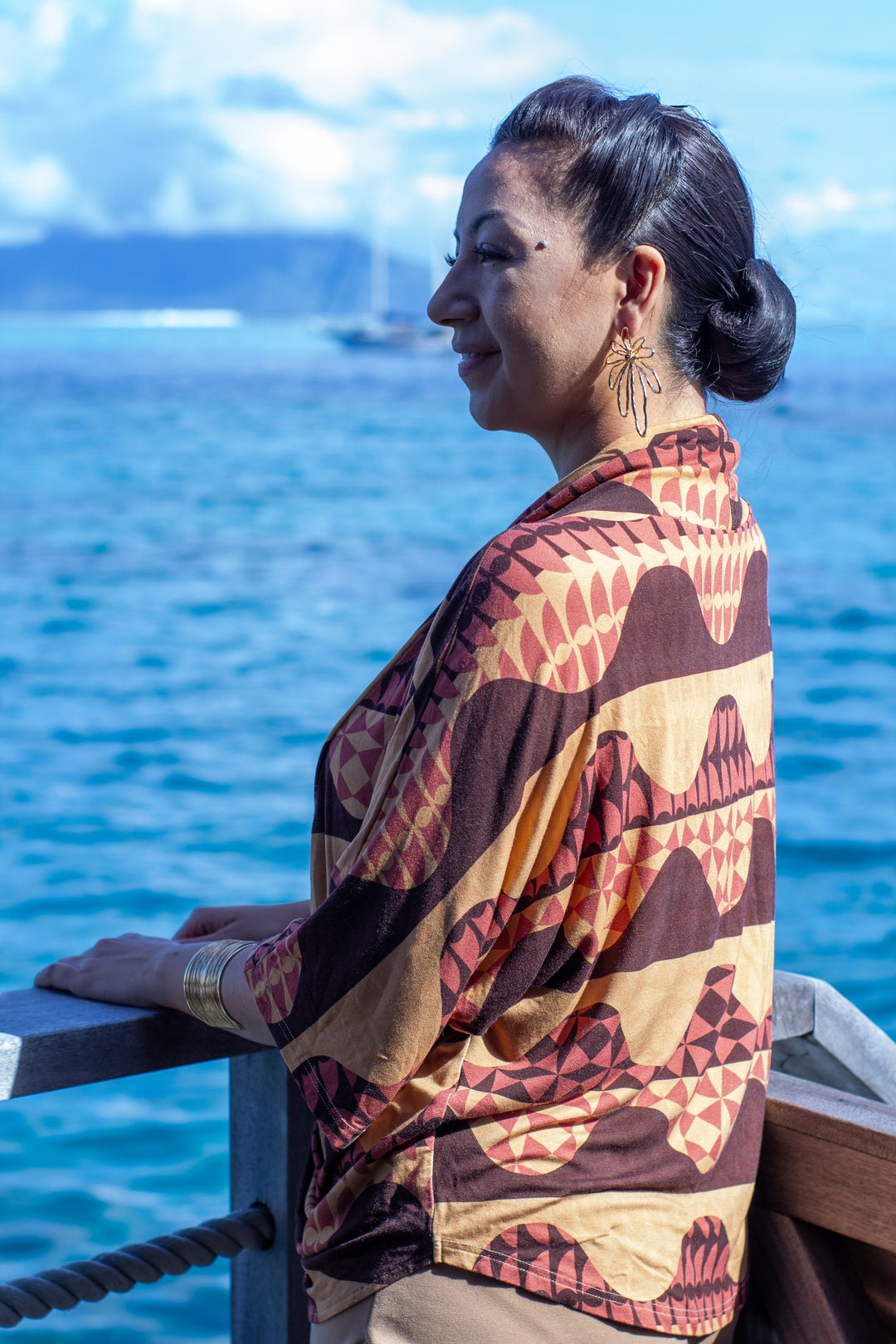 Keapoʻolu Knit Top in Waʻa