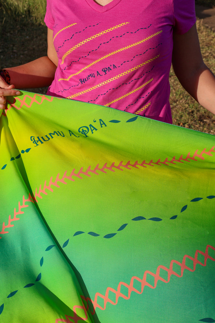 Pareo in Green Ombré Humu A Paʻa