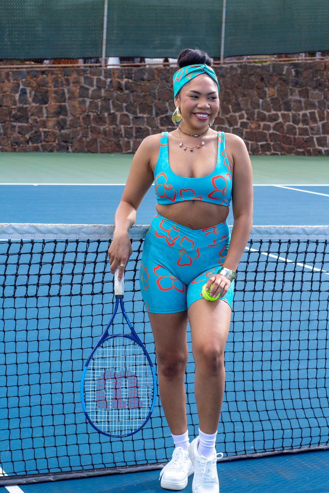 Waikahe Active Shorts in Aqua Kenikenialoha