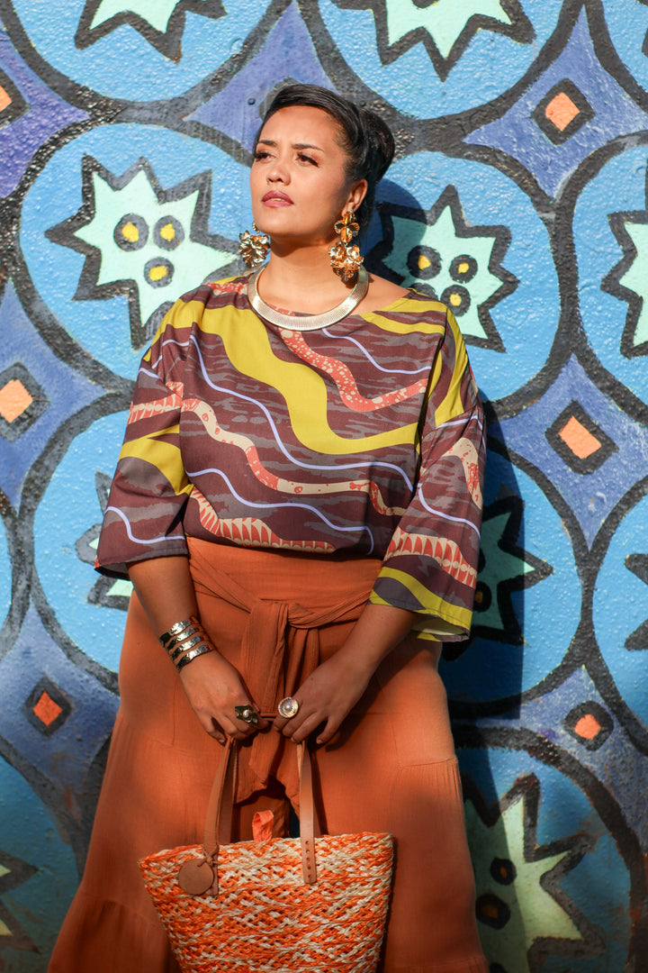 Hanauna Blouse in Mole