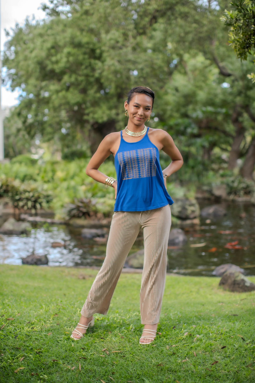 Pūlama Royal Blue Halter Tank