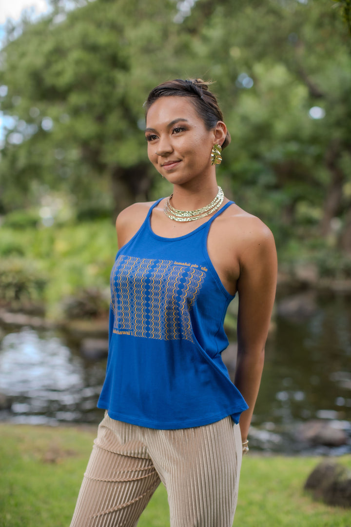 Pūlama Royal Blue Halter Tank