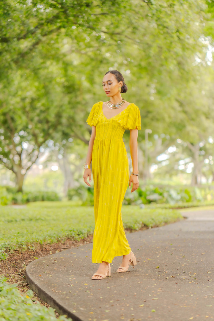 Kiliʻohu Jumpsuit in Yellow ʻOhekaulana