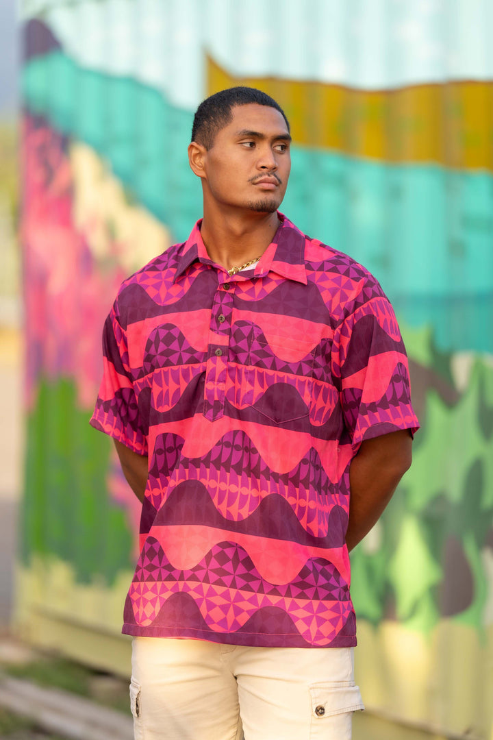 ʻOliʻoli Pullover Aloha Shirt in Kilo