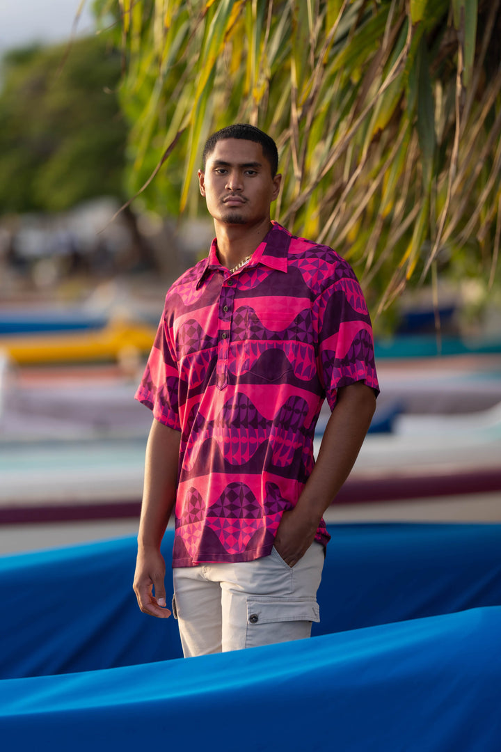 ʻOliʻoli Pullover Aloha Shirt in Kilo