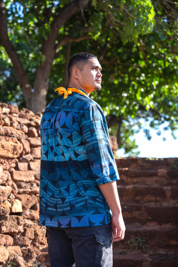 Huapala 3/4 Sleeve Aloha Shirt in Kōnane