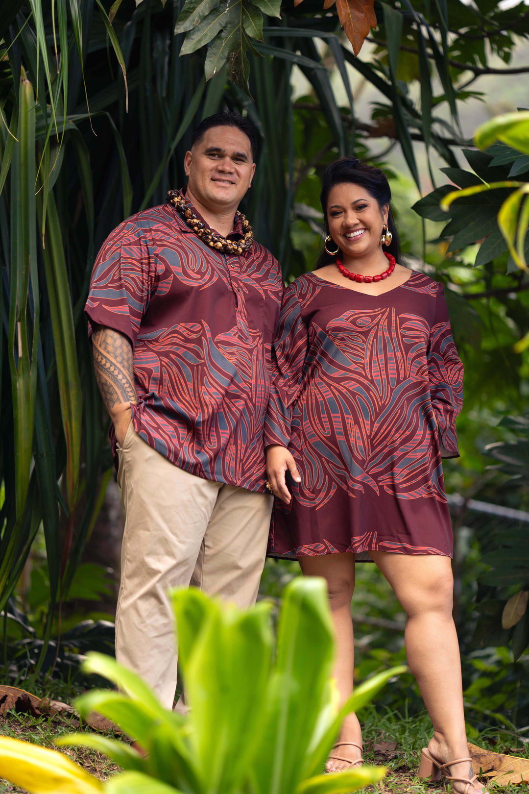 ʻOliʻoli Pullover Aloha Shirt in Pele