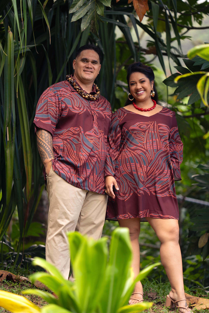 ʻOliʻoli Pullover Aloha Shirt in Pele