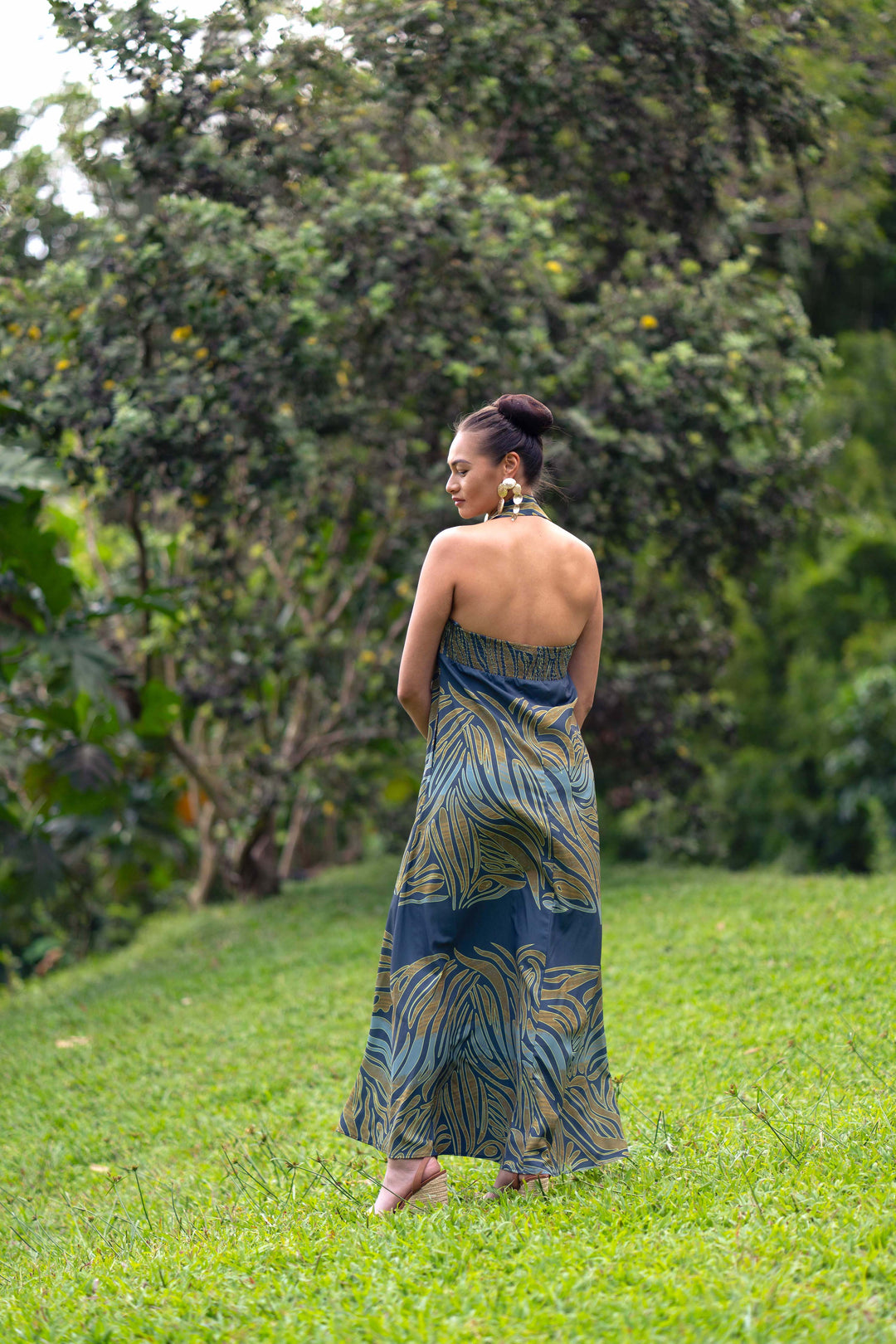 Kūkulu Halter Dress in Kīpuka