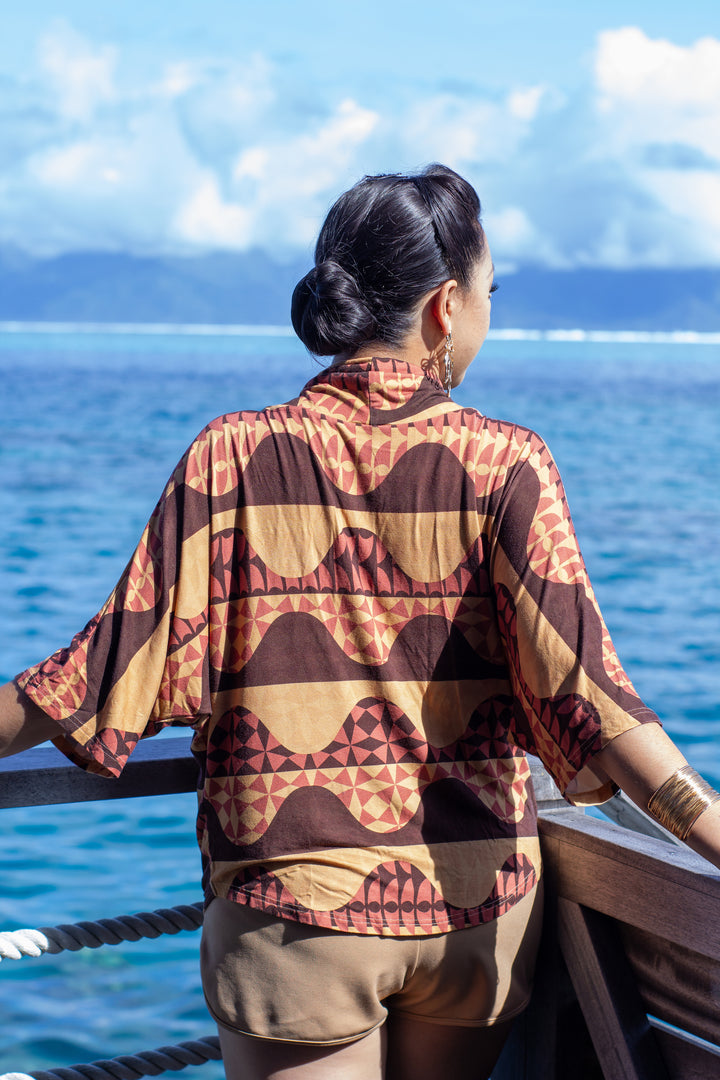 Keapoʻolu Knit Top in Waʻa