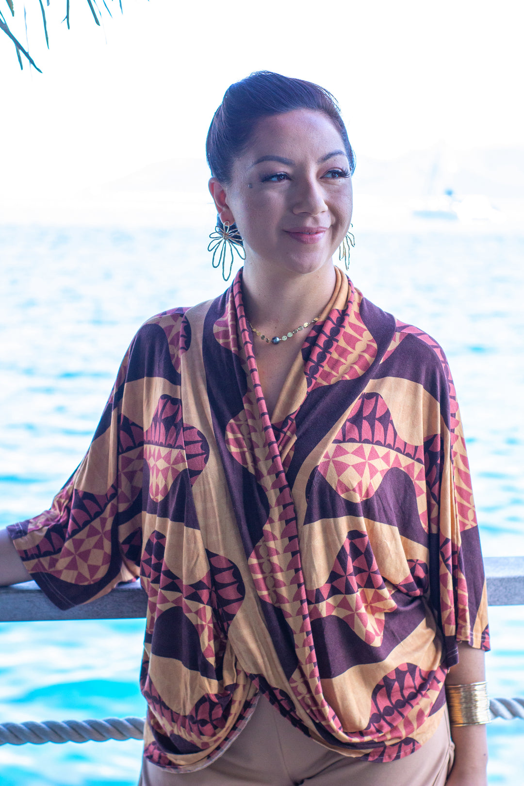 Keapoʻolu Knit Top in Waʻa