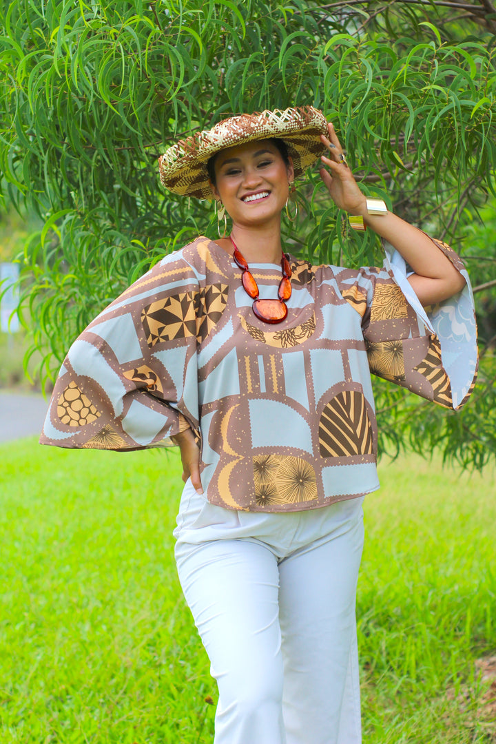 Leiʻohu Blouse in Kuapapa