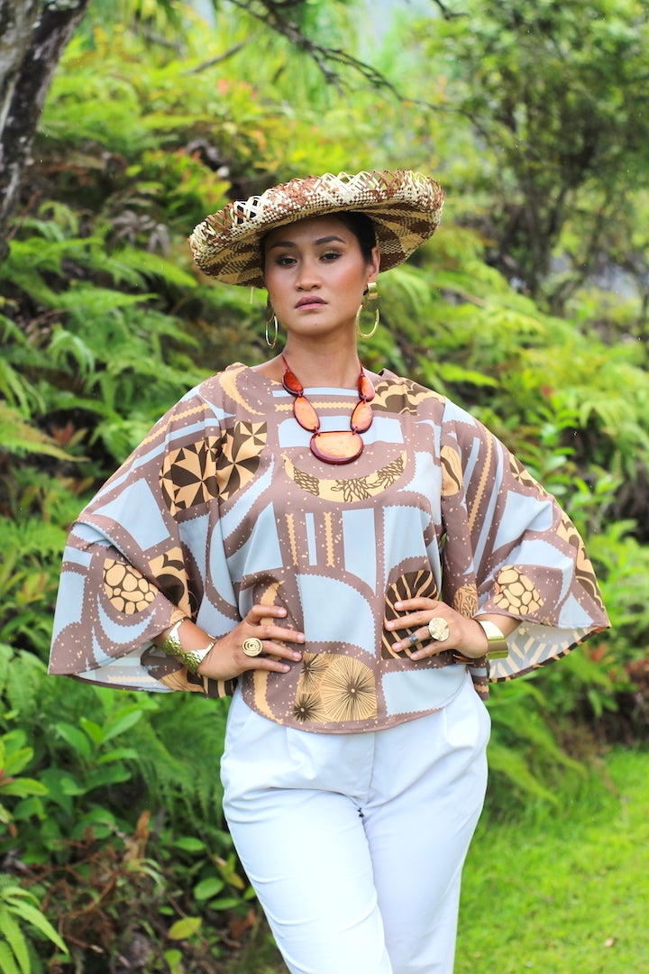 Leiʻohu Blouse in Kuapapa