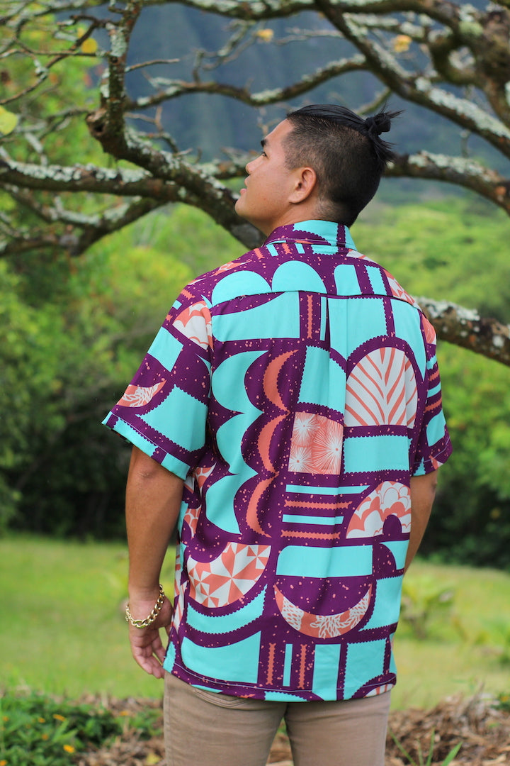 ʻOliʻoli Pullover Aloha Shirt in Kaiao