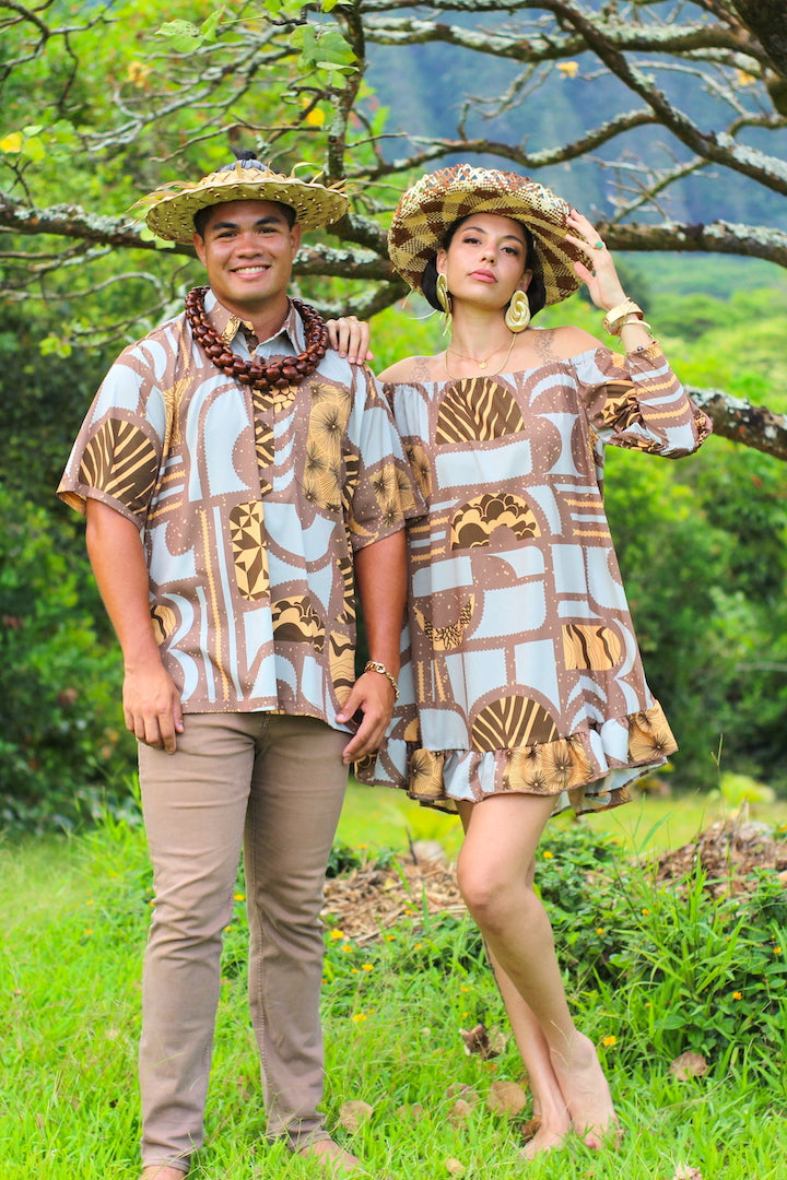 ʻOliʻoli Pullover Aloha Shirt in Kuapapa