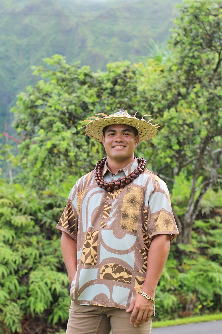 ʻOliʻoli Pullover Aloha Shirt in Kuapapa