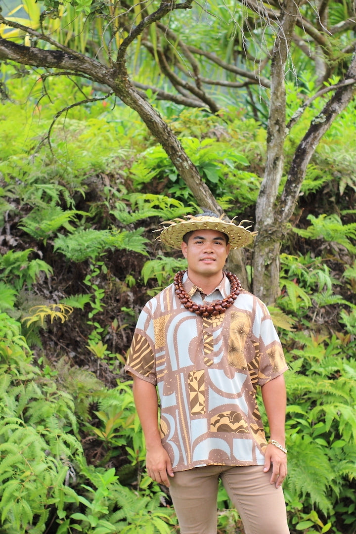 ʻOliʻoli Pullover Aloha Shirt in Kuapapa