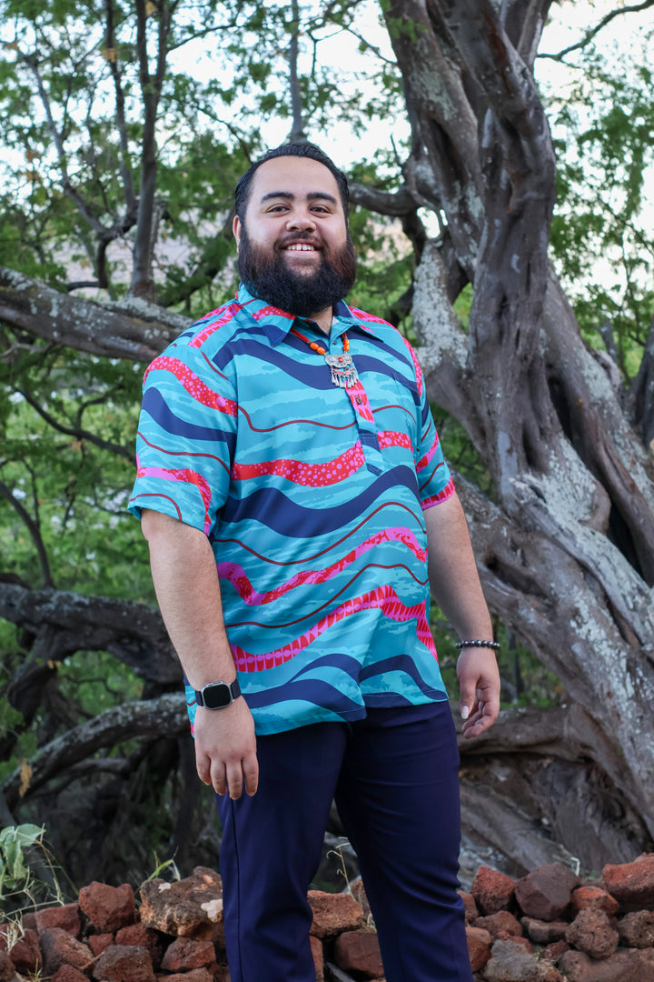 ʻOliʻoli Pullover Aloha Shirt in ʻAle