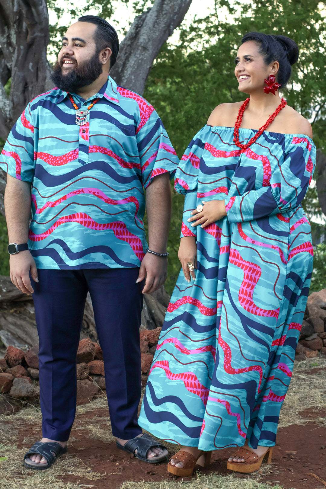 ʻOliʻoli Pullover Aloha Shirt in ʻAle