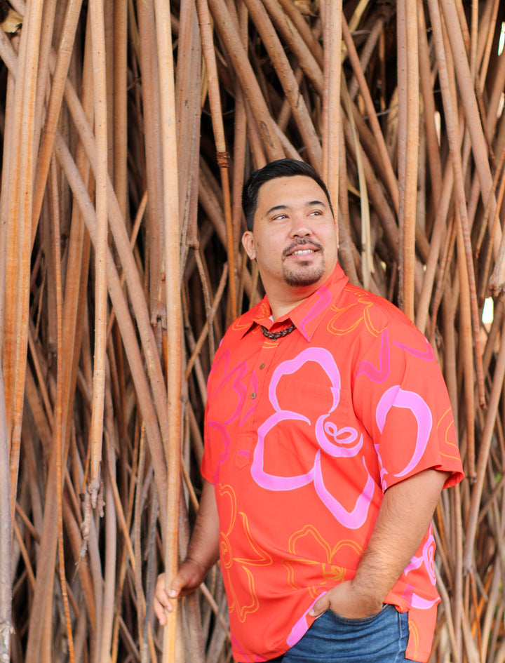 ʻOliʻoli Pullover Aloha Shirt in Waiawī