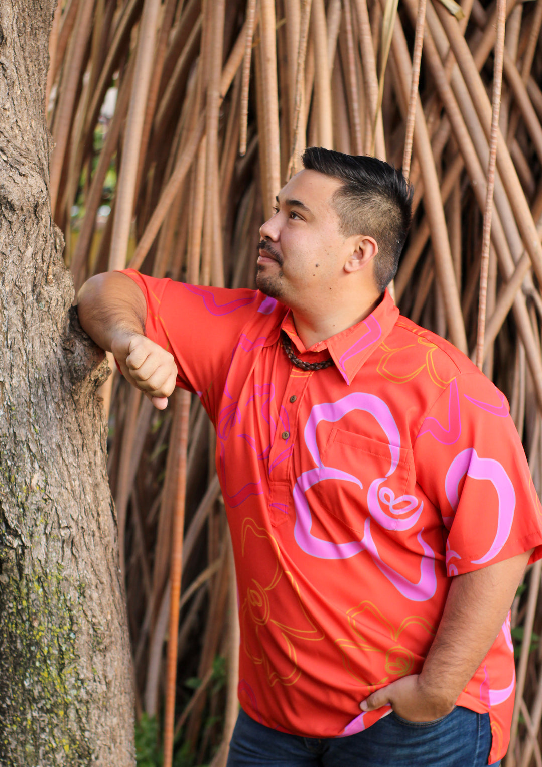 ʻOliʻoli Pullover Aloha Shirt in Waiawī