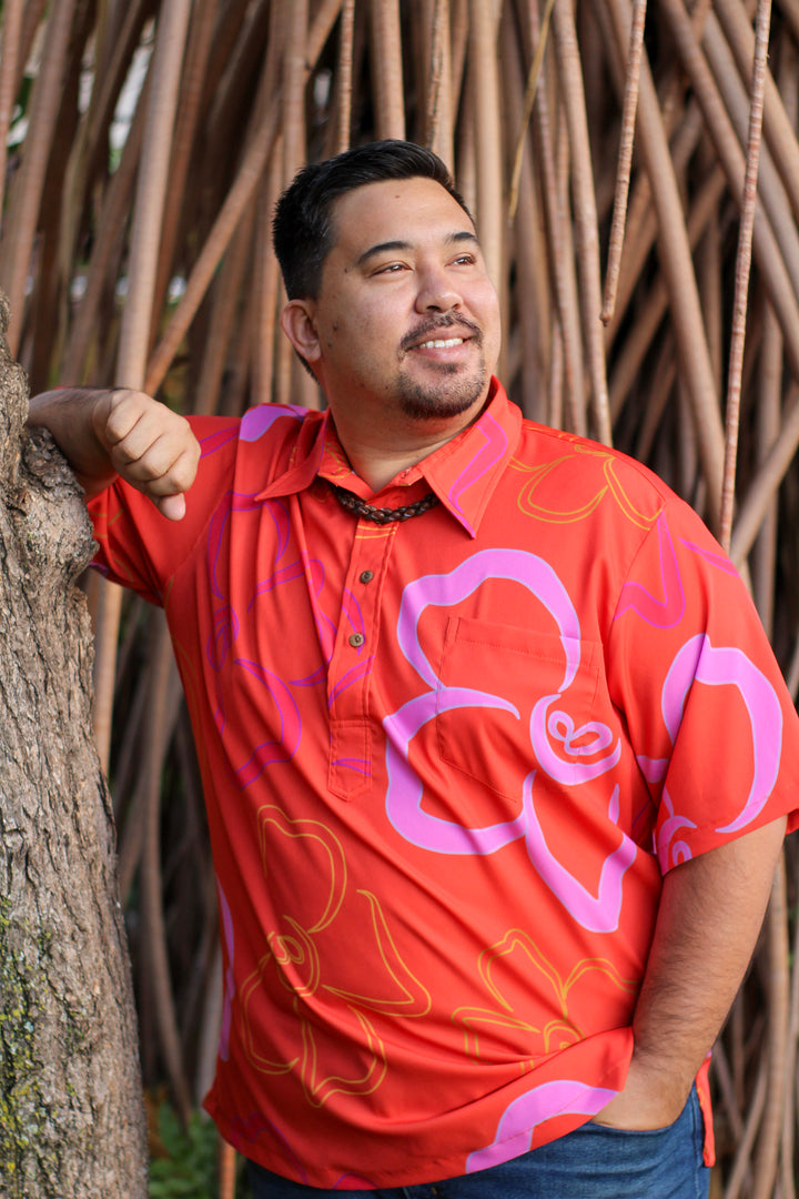 ʻOliʻoli Pullover Aloha Shirt in Waiawī