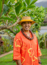 Load image into Gallery viewer, Hāliʻaliʻa 3/4 Sleeve Shirt in Pumpkin Kenikenialoha
